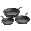 Load image into Gallery viewer, Gibson Home Brickstone 3 Piece Pre-Seasoned Cast Iron Skillet Set in