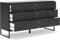 Load image into Gallery viewer, Socalle Modern 6-Drawer Dresser Black With Safety Stop