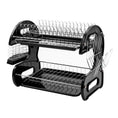 Load image into Gallery viewer, Kitchen Rack Organizer Dual Layers Bowls Shelf
