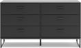 Load image into Gallery viewer, Socalle Modern 6-Drawer Dresser Black With Safety Stop