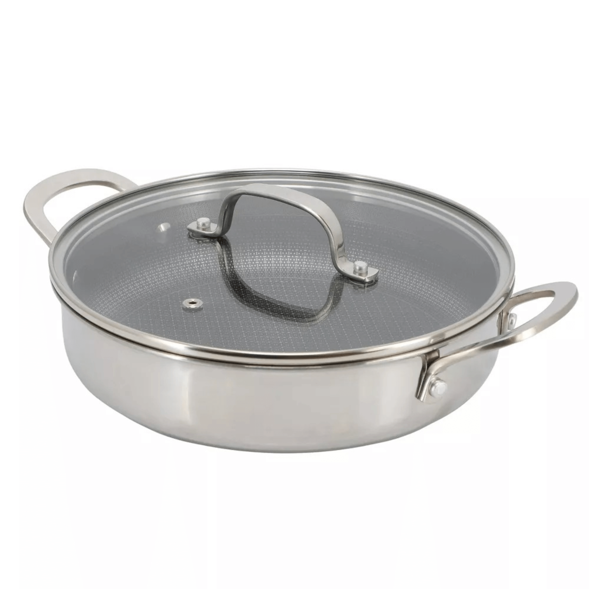 Better Chef 10-Inch 3-Ply Stainless Steel Nonstick Deep Fry Pan with
