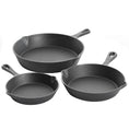 Load image into Gallery viewer, Gibson Home Brickstone 3 Piece Pre-Seasoned Cast Iron Skillet Set in
