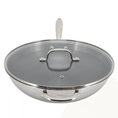 Load image into Gallery viewer, Better Chef 12.5-Inch 3-Ply Stainless Steel Nonstick Wok with Lid
