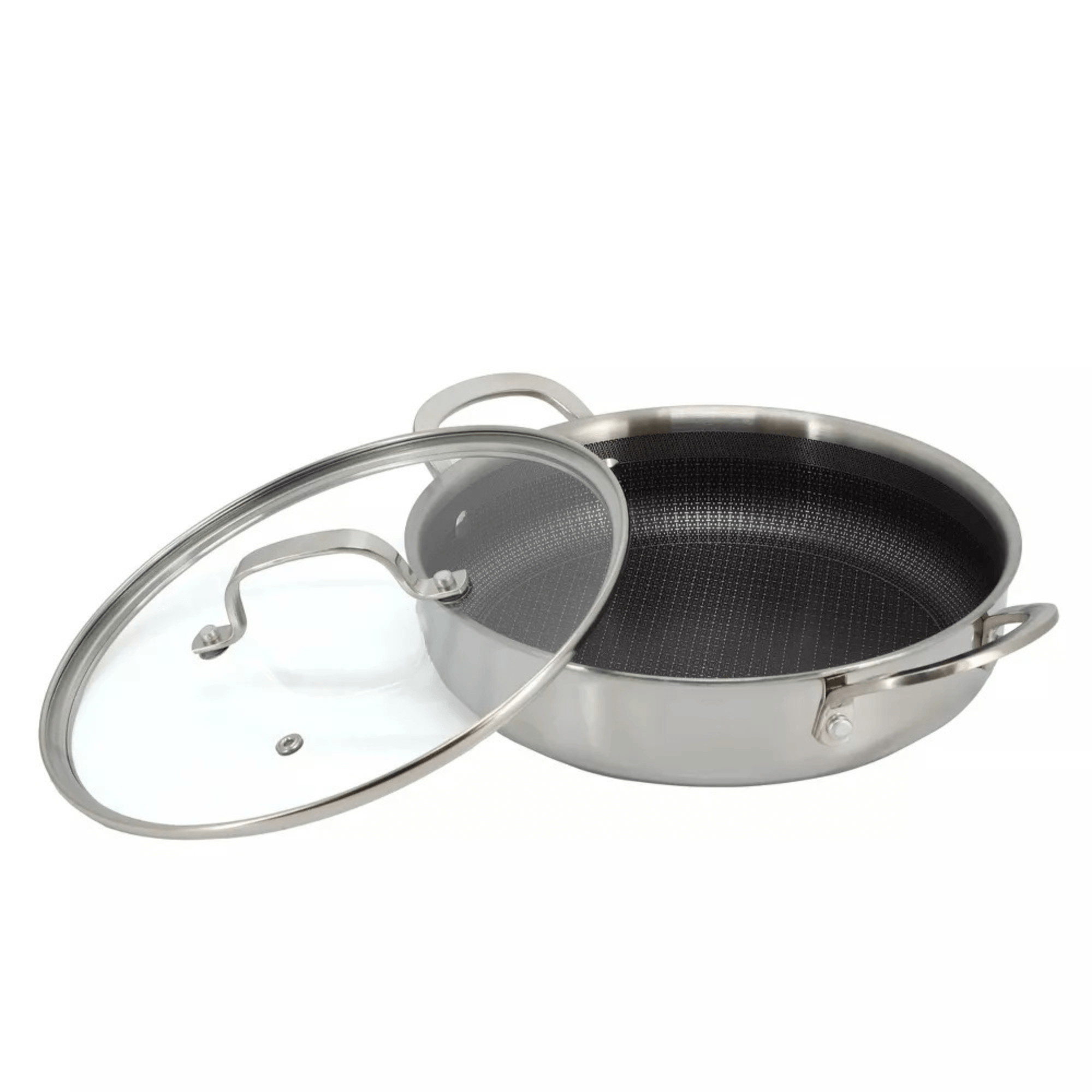 Better Chef 10-Inch 3-Ply Stainless Steel Nonstick Deep Fry Pan with