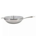 Load image into Gallery viewer, Better Chef 12.5-Inch 3-Ply Stainless Steel Nonstick Wok with Lid
