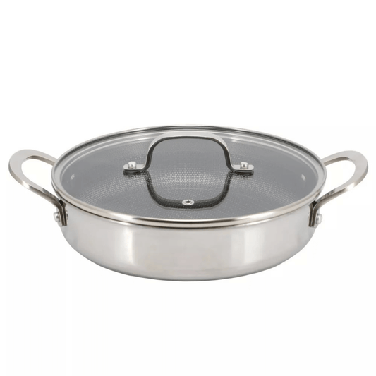 Better Chef 10-Inch 3-Ply Stainless Steel Nonstick Deep Fry Pan with