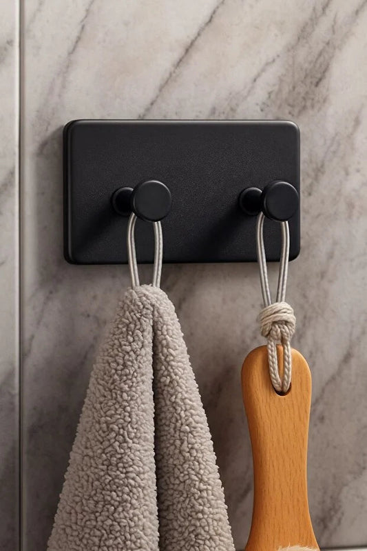 4-Pack Self Adhesive Hooks Bathroom Kitchen Wall Hooks Easy Install To